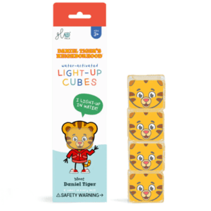 Daniel Tiger Glo Pals packaging and product