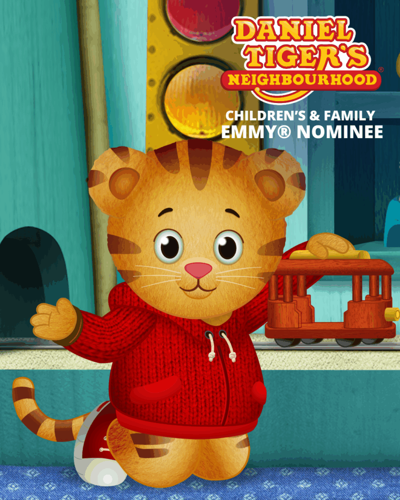 Daniel Tiger Emmy graphic and key art featuring Daniel Tiger